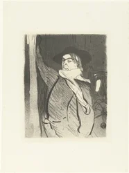 Portrait du chanteur et cabaretier Aristide Bruant