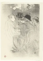 Visiteurs au café Moulin Rouge