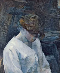 La Rousse en blouse blanche