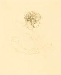 Luce Myrès, de profil, 1895