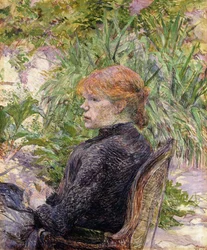 Femme rousse assise dans le jardin de M., 1889