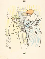 Deux femmes devant un miroir