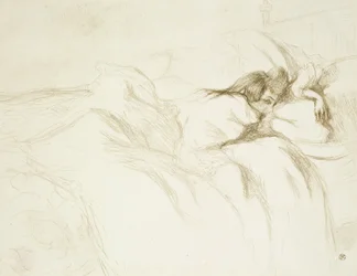 Femme au lit—Réveil, planche trois de Elles