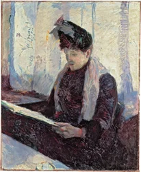 Femme dans un café