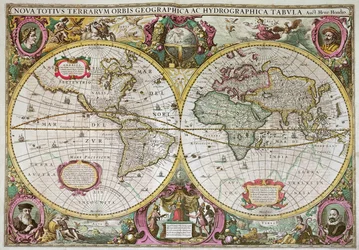 Nouvelle carte terrestre et maritime de toute la Terre, 1630