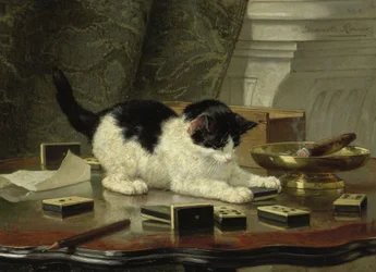 Le chat jouant, vers 1860-1878