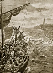 Une attaque des Danois en Irlande, illustration de 