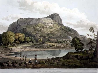 Riacotta dans le Baramahal, planche XII, gravée par Daniel Havell