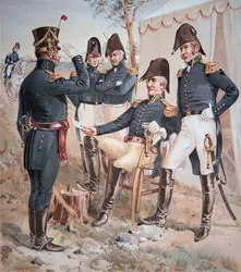 Le général Andrew Jackson (1767-1845) et son état-major sur le terrain