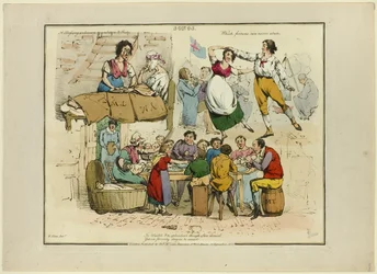 Plaque des illustrations aux chansons populaires