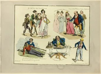 Plaque des illustrations aux chansons populaires