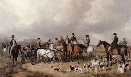 Rassemblement des Harriers du Prince Consort à Windsor dans le Grand Parc, 1845