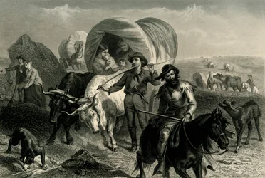 Les Émigrants traversant les plaines, vers 1869, 1874
