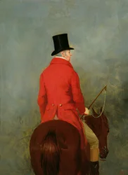 Portrait de Thomas Cholmondeley, premier Lord Delamere, sur son chasseur : Une étude pour 