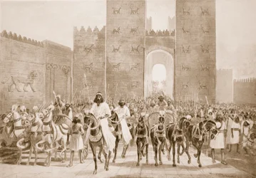 Entrée de Cyrus à Babylone, illustration de 
