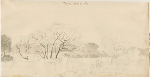 Tamworth - Vue lointaine : dessin au crayon, nd [1788-1855]