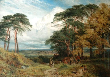 Le Campement des Gitans et Nottingham depuis Wilford Hill, 1853
