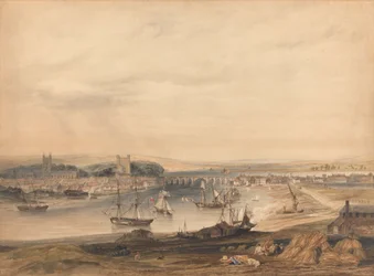 Vue de Rochester, la ville et le port