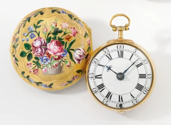 Montre à verge à boîtier ouvert, 1758