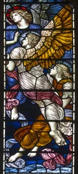 Buckland, St Mary, James Powell & Sons, Henry Holiday, La Chapelle Barcote, Anges louangeurs, 1889
