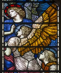 Buckland, St Mary, James Powell & Sons, Henry Holiday, La Chapelle Barcote, Anges louangeurs, 1889