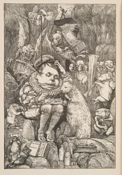 Le castor apporta du papier, un portfolio et des stylos, pub. 1876