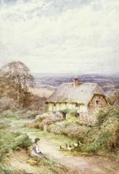 Le cottage au toit de chaume