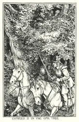 Charles II dans le chêne (lithographie)