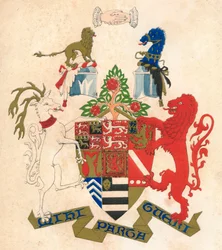 Blason de Stiyleman le Strange, milieu du XIXe siècle