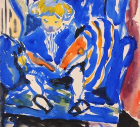 Enfant lisant, 1915-1918