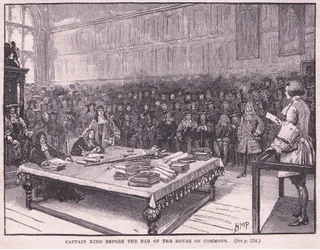 Le capitaine Kidd devant la barre de la Chambre des communes, 1701