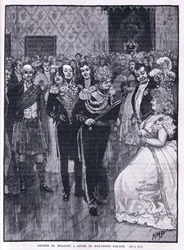 George IV tenant une réception au Palais de Holyrood 1822
