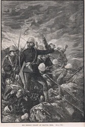 Sir George Colley à Majuba Hill, illustration de 