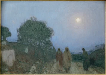Le Christ et ses disciples sur la route de Bethanie (painting on canvas)
