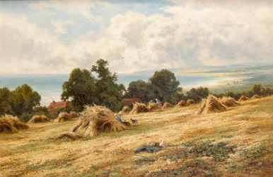 Temps de récolte sur la côte du Sussex près de Worthing