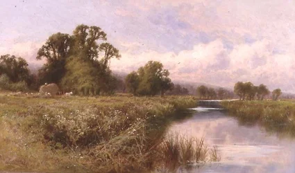 Paysage de prairie près de Marlow-on-Thames