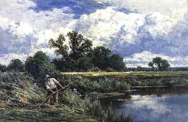 La rivière Lea, près de Broxbourne dans le Hertfordshire