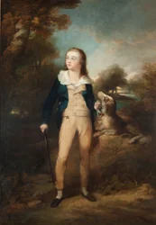 Maître Cathcart et chien, vers 1810