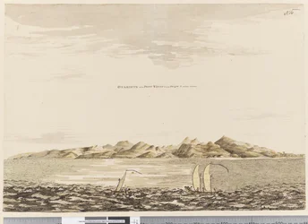 Page 16 Otaheite, quand la pointe Vénus est à S.O. par O. à 5 miles de distance, 1768-75