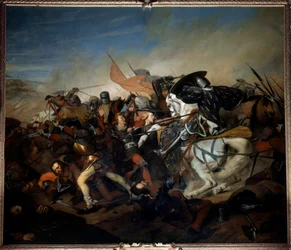 Vue de la bataille de Cassel le 23/08/1328, victoire de Philippe VI de Valois sur l