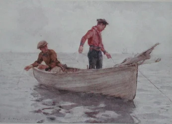 Garçons pêchant à Newlyn