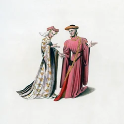 Robe de cour, 14ème siècle, 1843