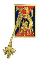 Lettre initiale A, 12e siècle, 1843