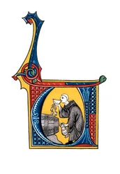 Lettre initiale U, début du 14ème siècle, 1843