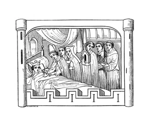 Louis, le fils aîné de Philippe Auguste, roi de France, est alité, 1191, 1843