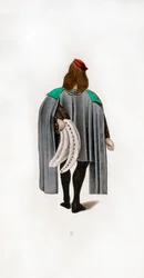 Tenue masculine, vers 1480, 1843