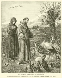 Saint François prêchant aux oiseaux