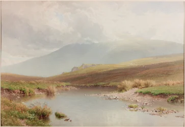Paysage montagneux, fin du 19ème siècle