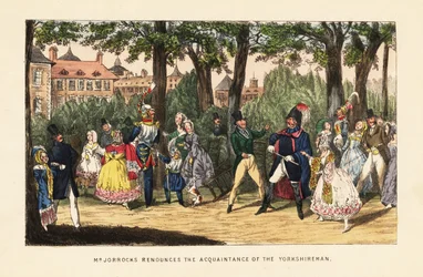 Touristes anglais se promenant dans le jardin des Tuileries, Paris