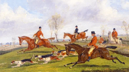 Scène de chasse (gouache sur panneau)